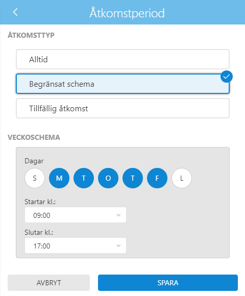 Bild på gränssnittet för att skapa en användare